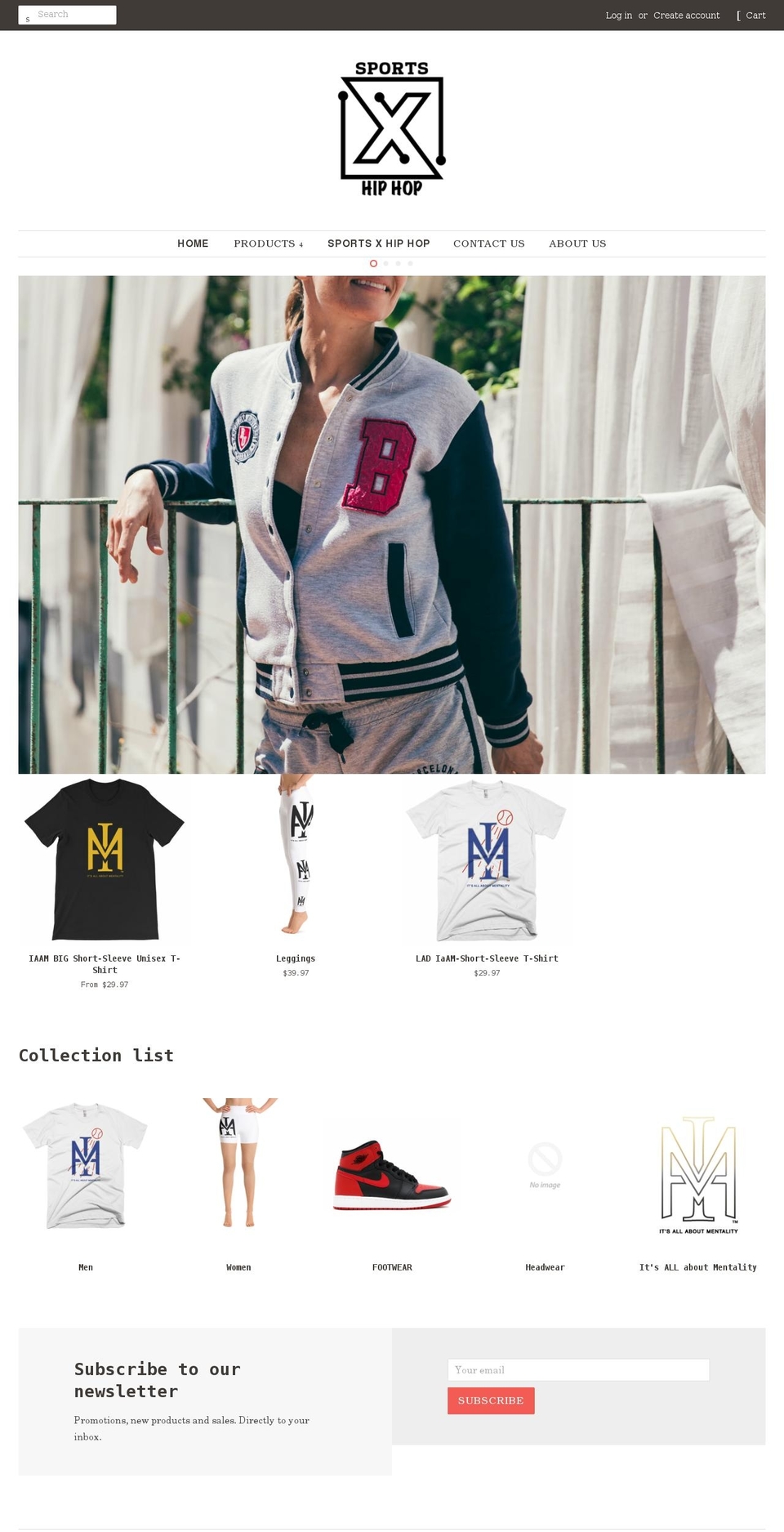 sportsxhiphop.com — Shopify storefront screenshot