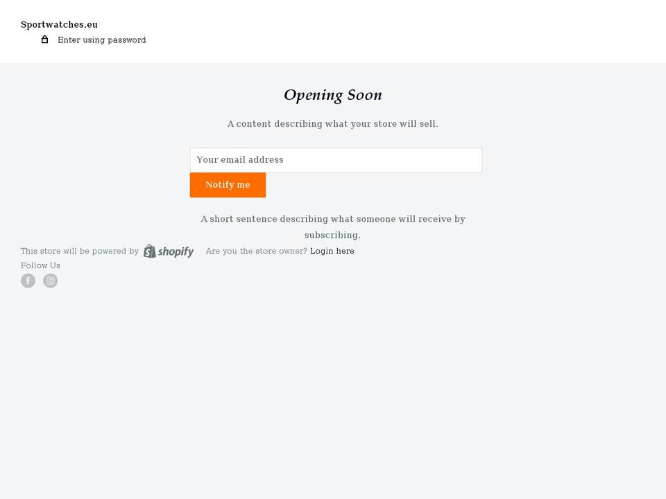 sportwatches.eu shopify website screenshot