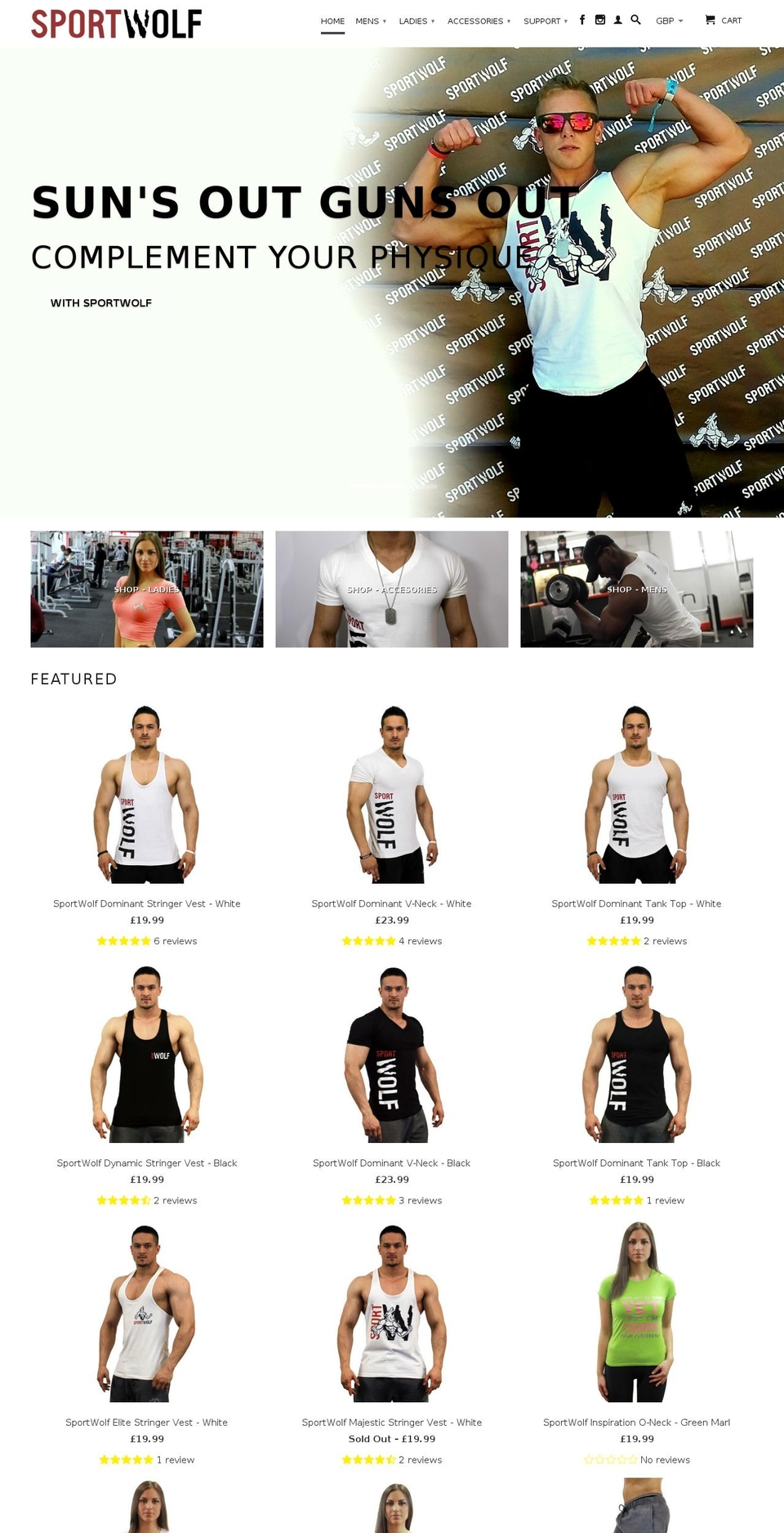 sportwolf.co.uk shopify website screenshot