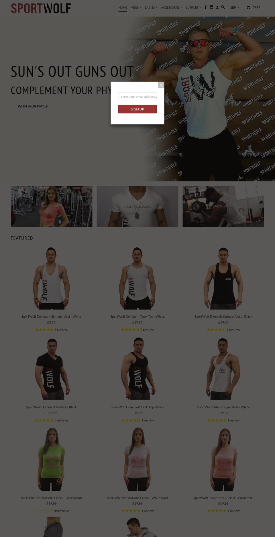sportwolffightwear.com — Shopify storefront screenshot