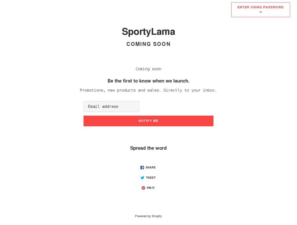 sportylama.com shopify website screenshot