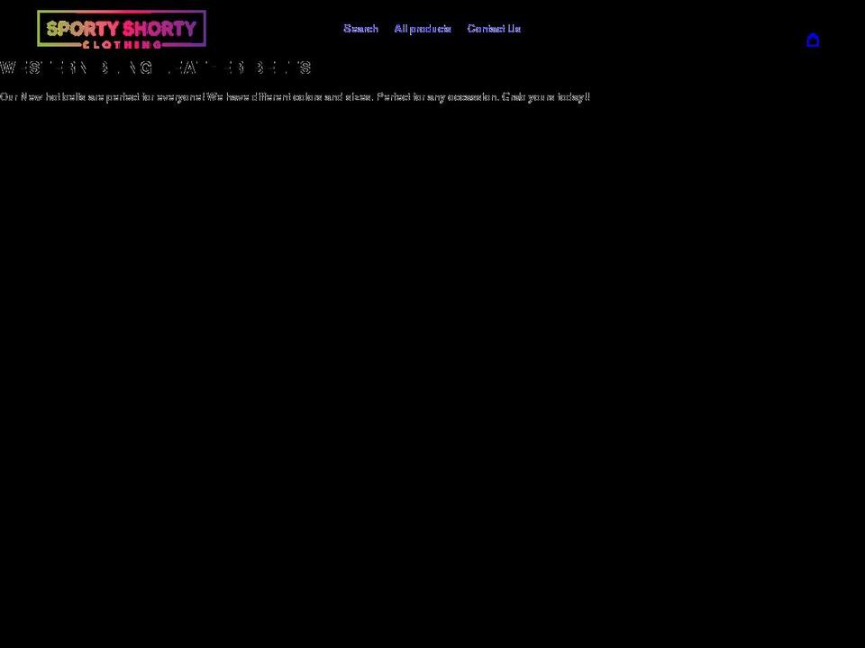 sportyshorty.net shopify website screenshot