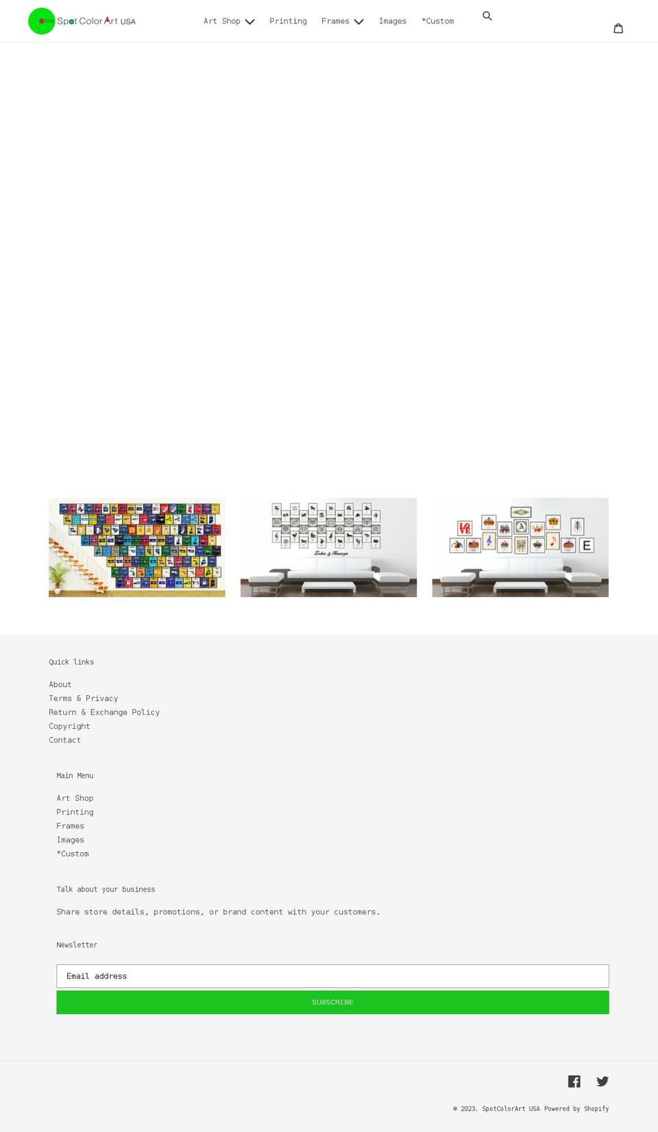spotcolorartusa.com shopify website screenshot