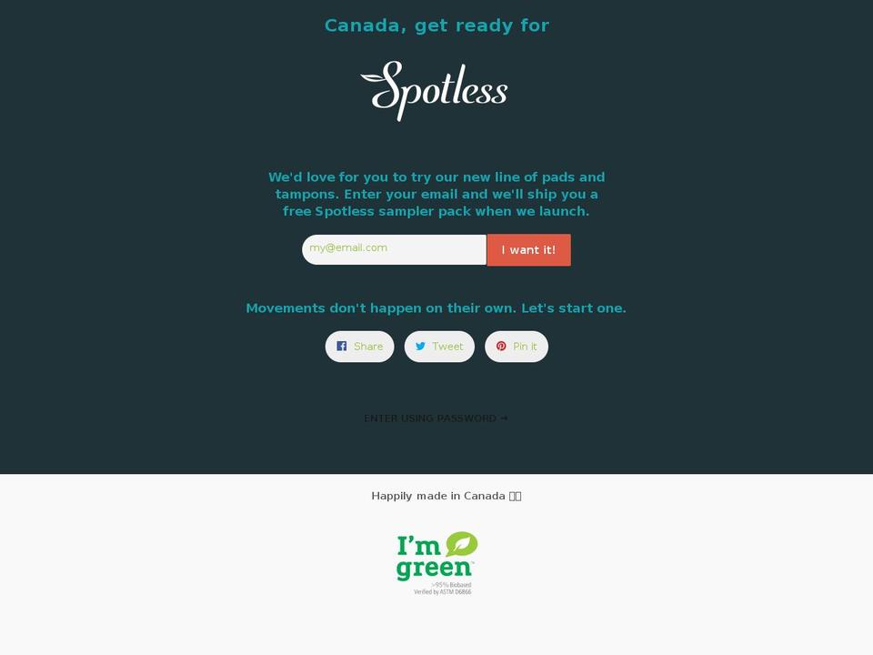 spotless.life shopify website screenshot