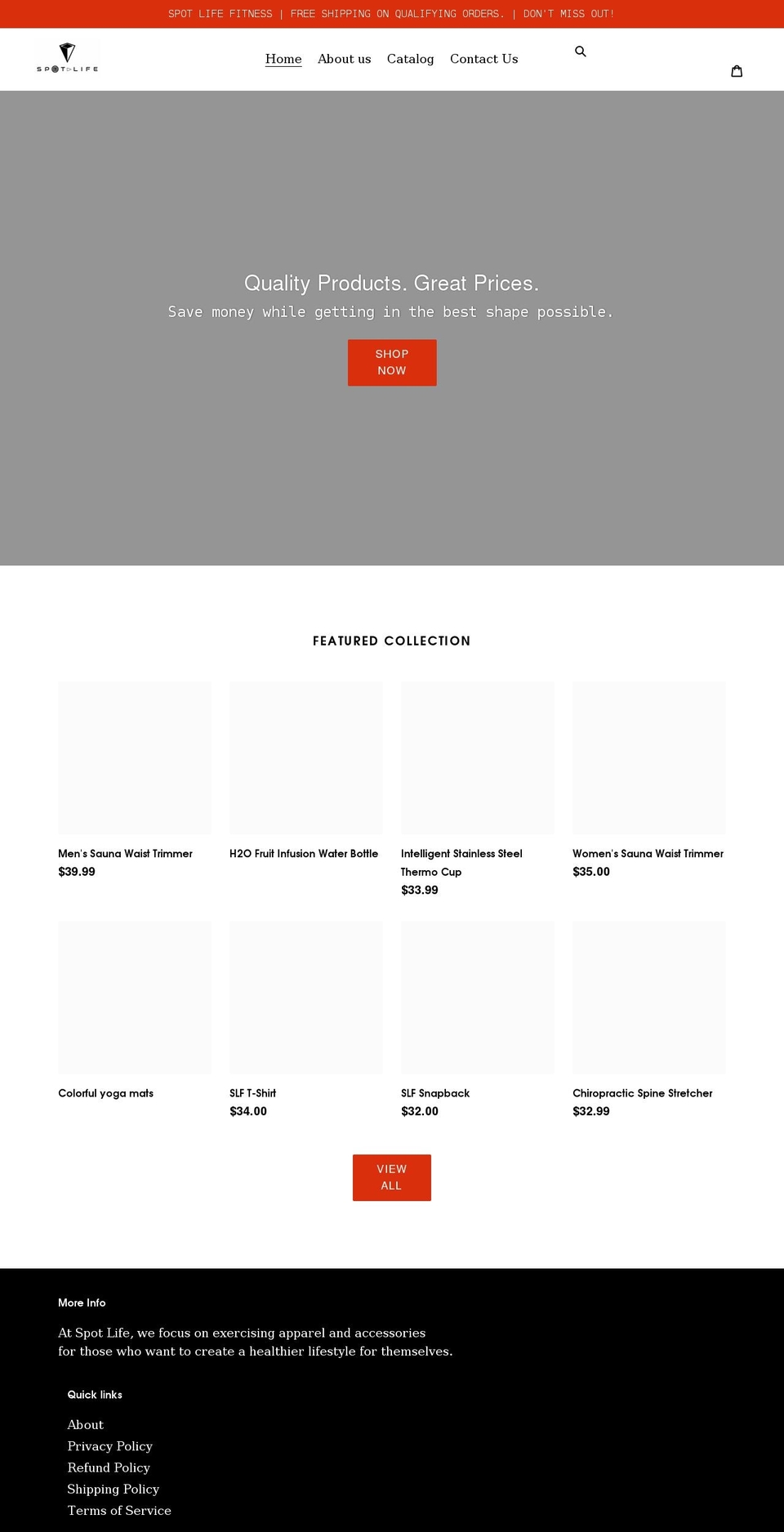 spotlifefitness.com shopify website screenshot
