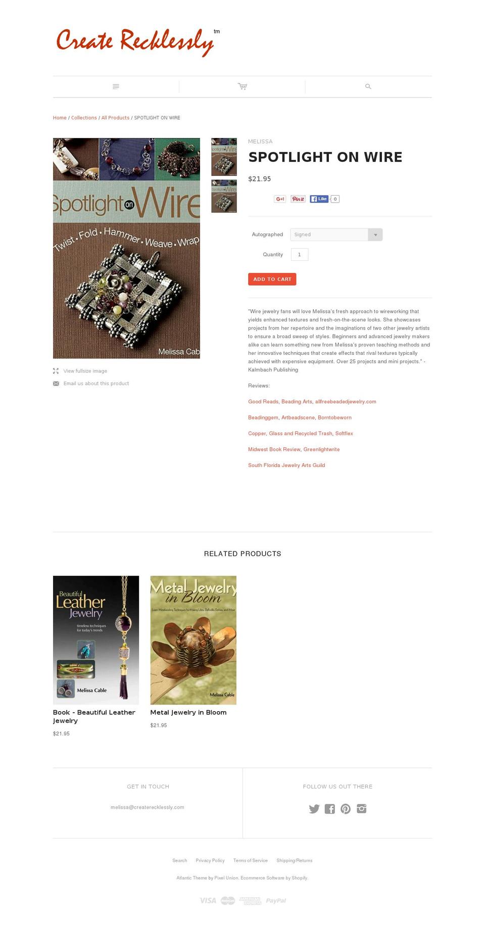 spotlightonwire.com shopify website screenshot