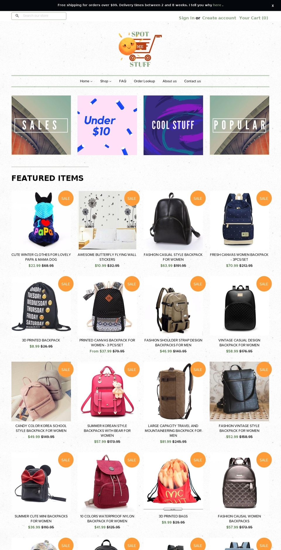 spotmestuff.com — Shopify storefront screenshot