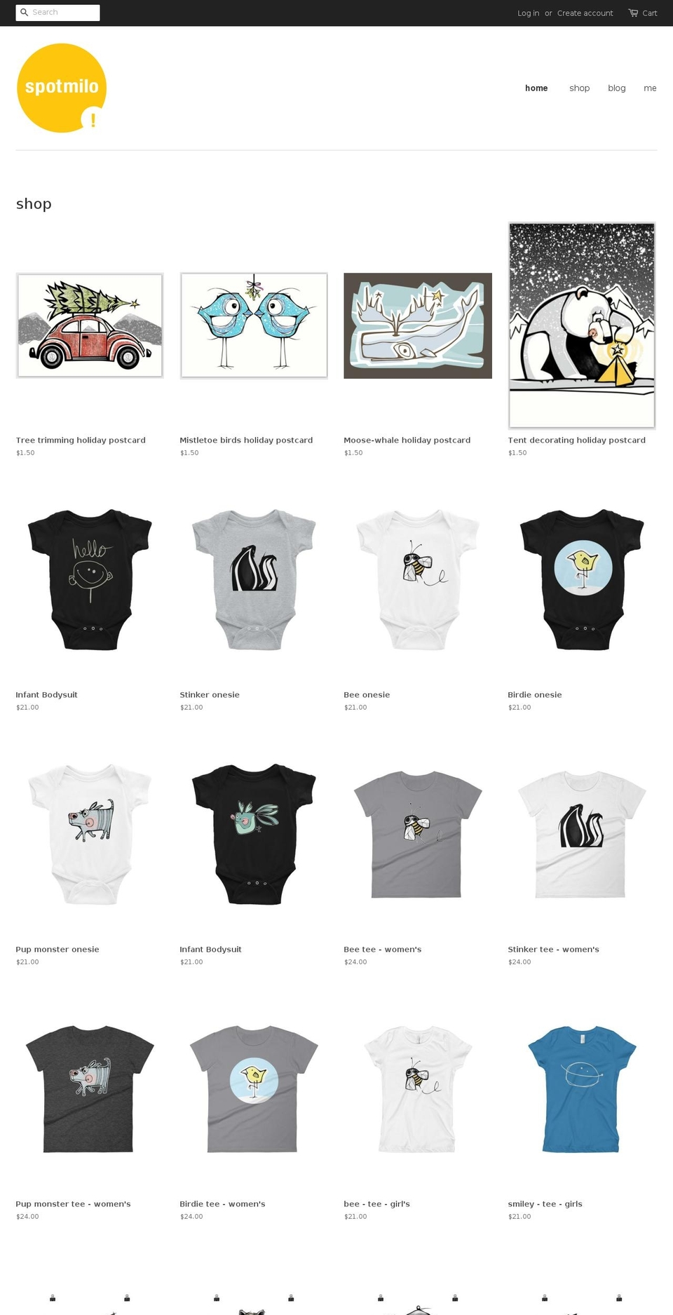 spotmilo.com shopify website screenshot