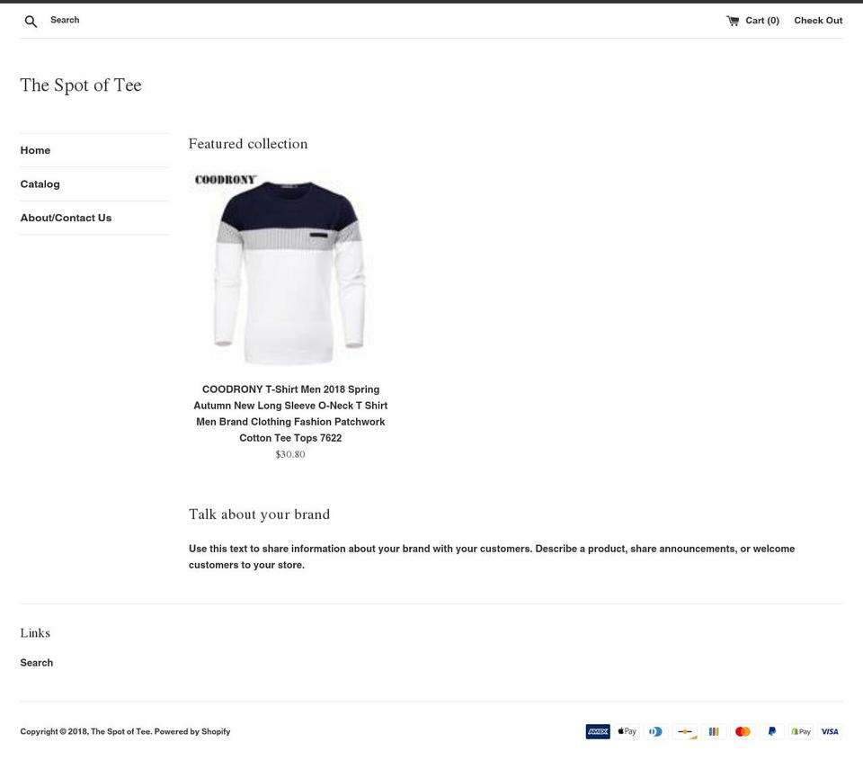 spotoftee.com — Shopify storefront screenshot