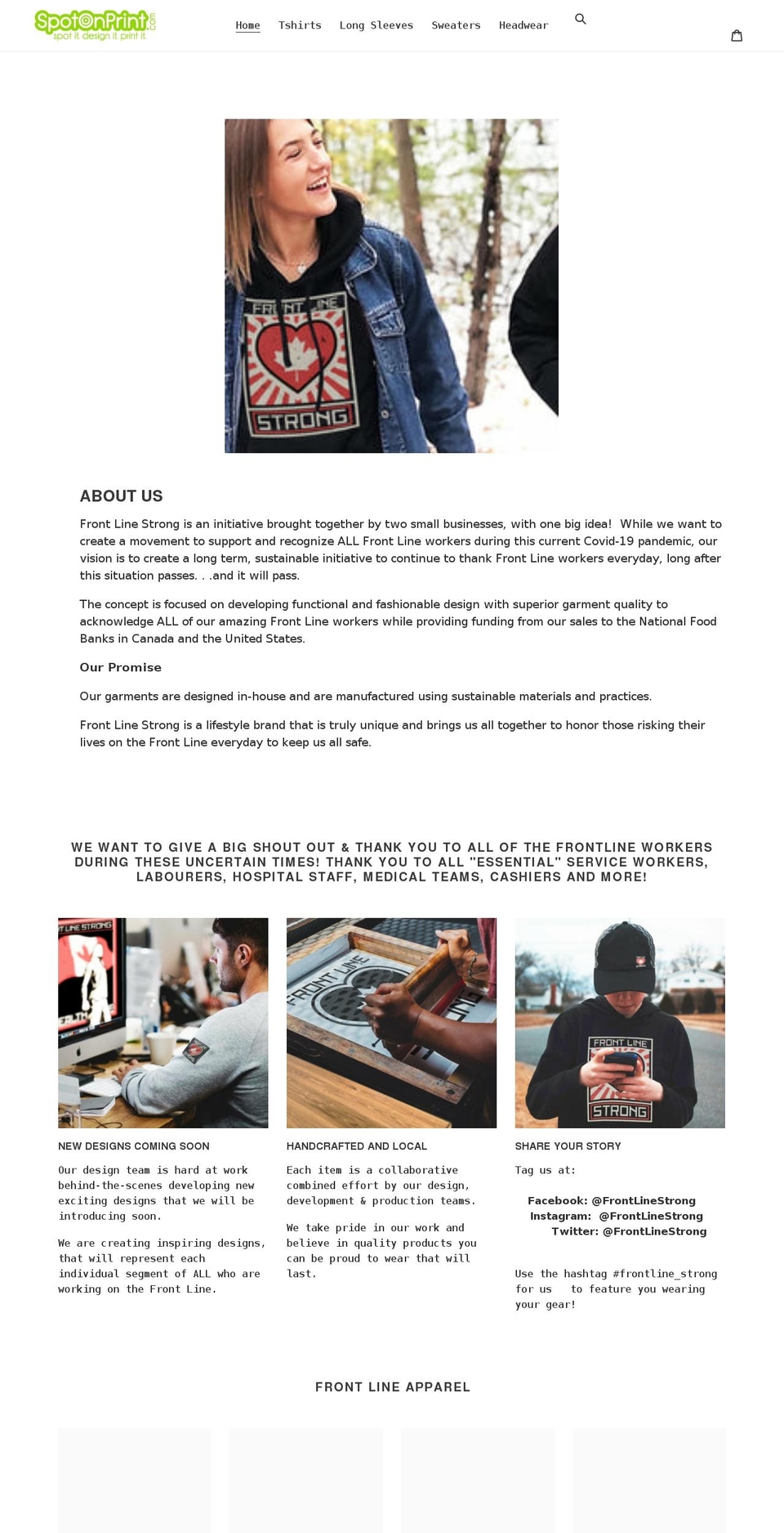 spotonprint.com shopify website screenshot