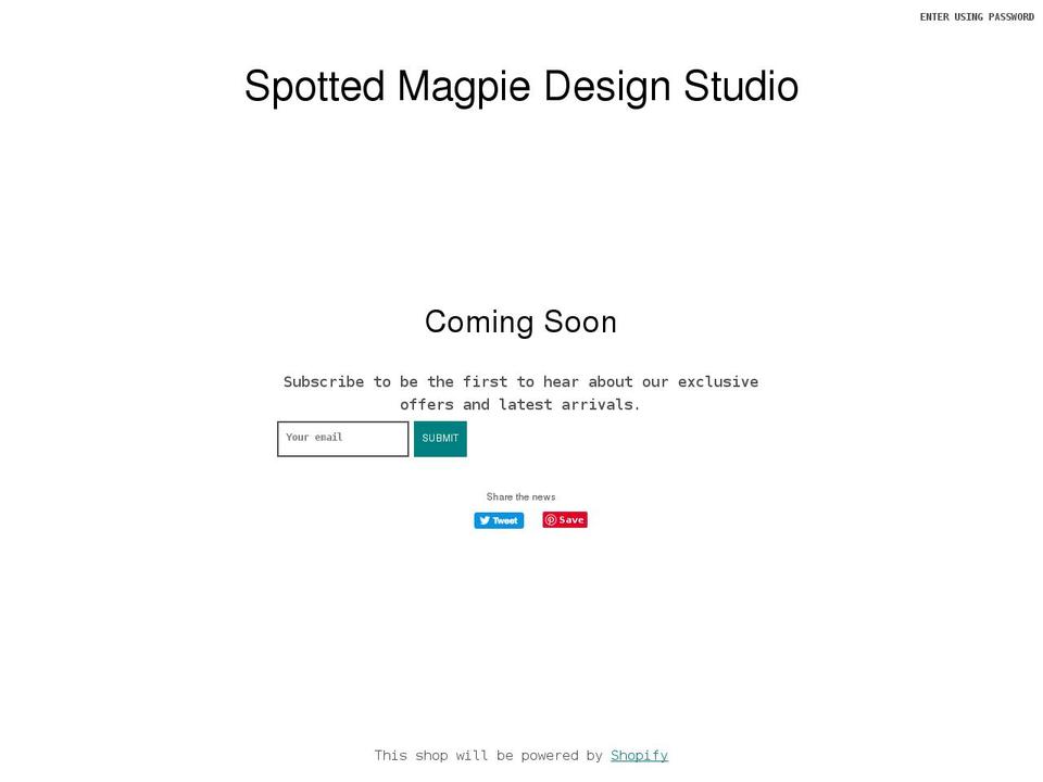 spotted-magpie.com shopify website screenshot