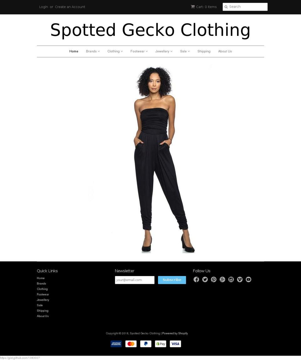 spottedgecko.ca shopify website screenshot