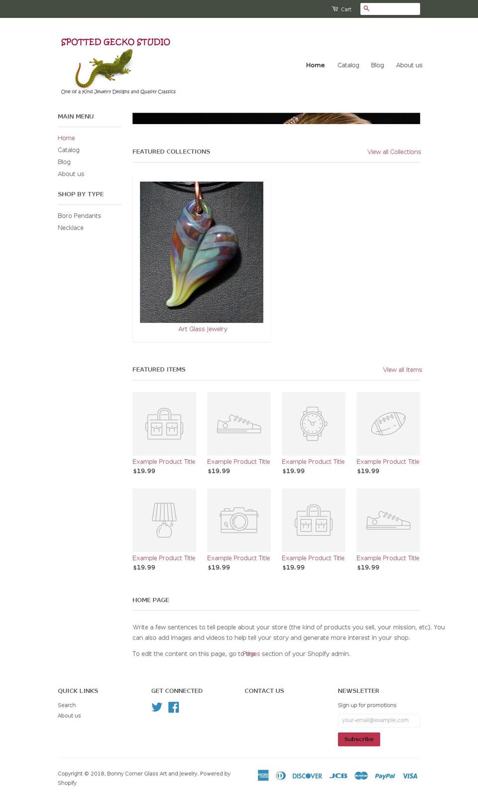 spottedgeckostudio.com — Shopify storefront screenshot