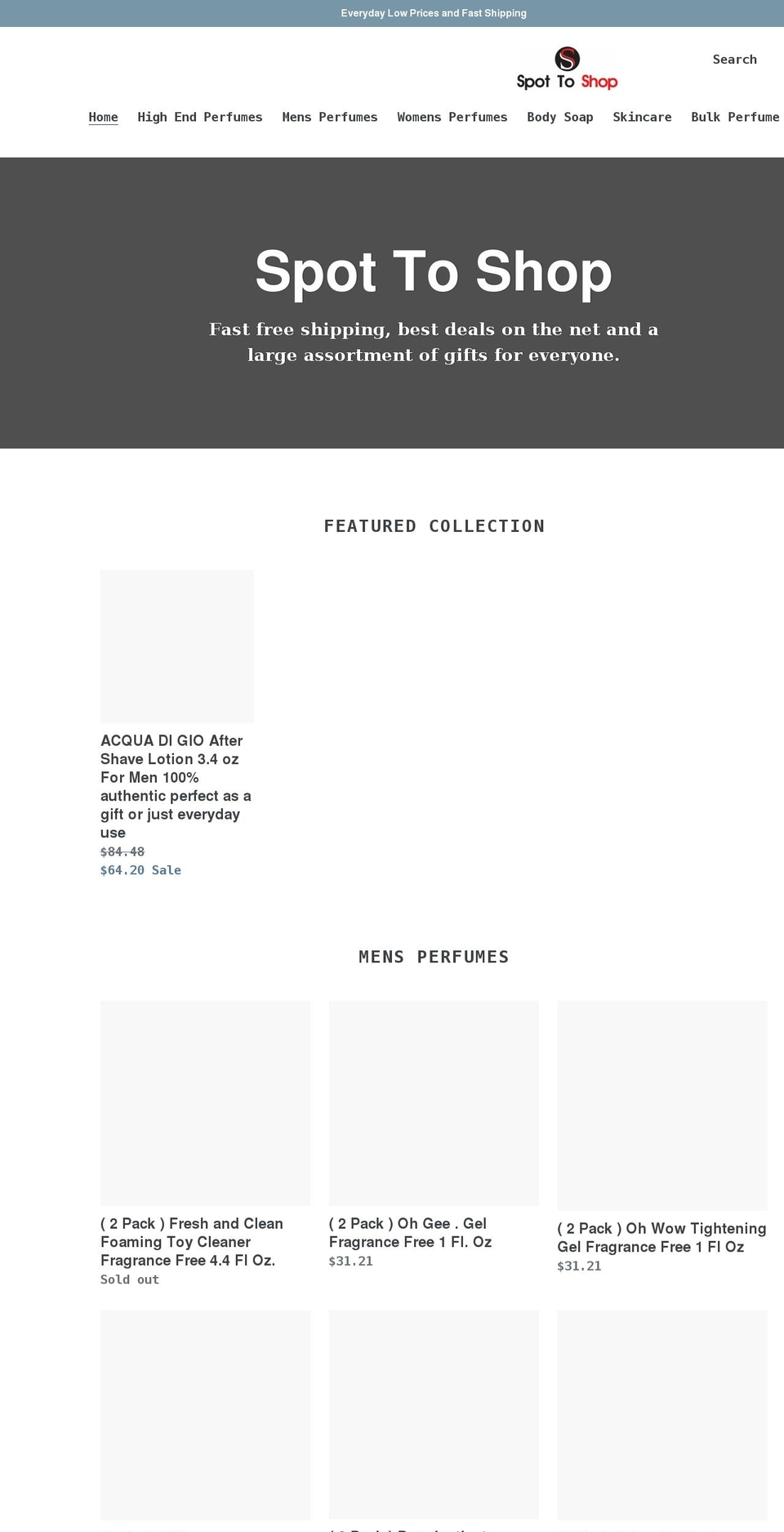 spottoshop.com shopify website screenshot