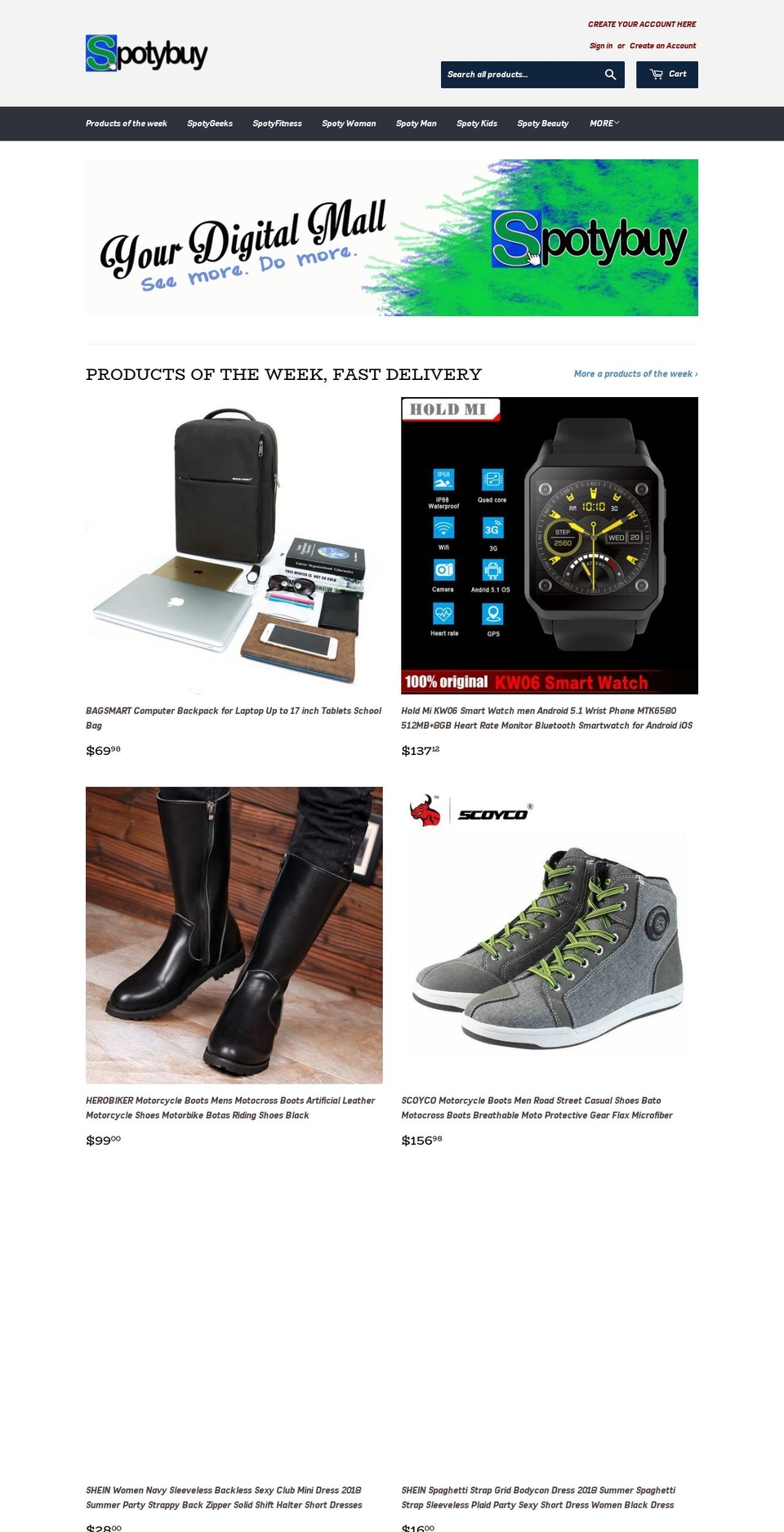 spotybuy.com shopify website screenshot