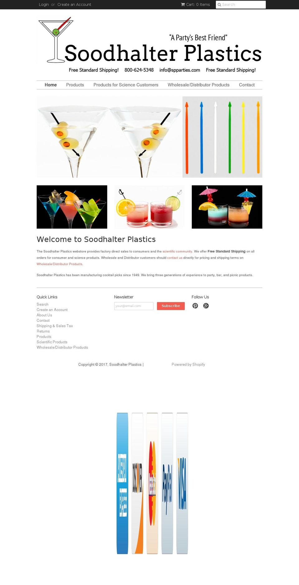 spparties.com shopify website screenshot