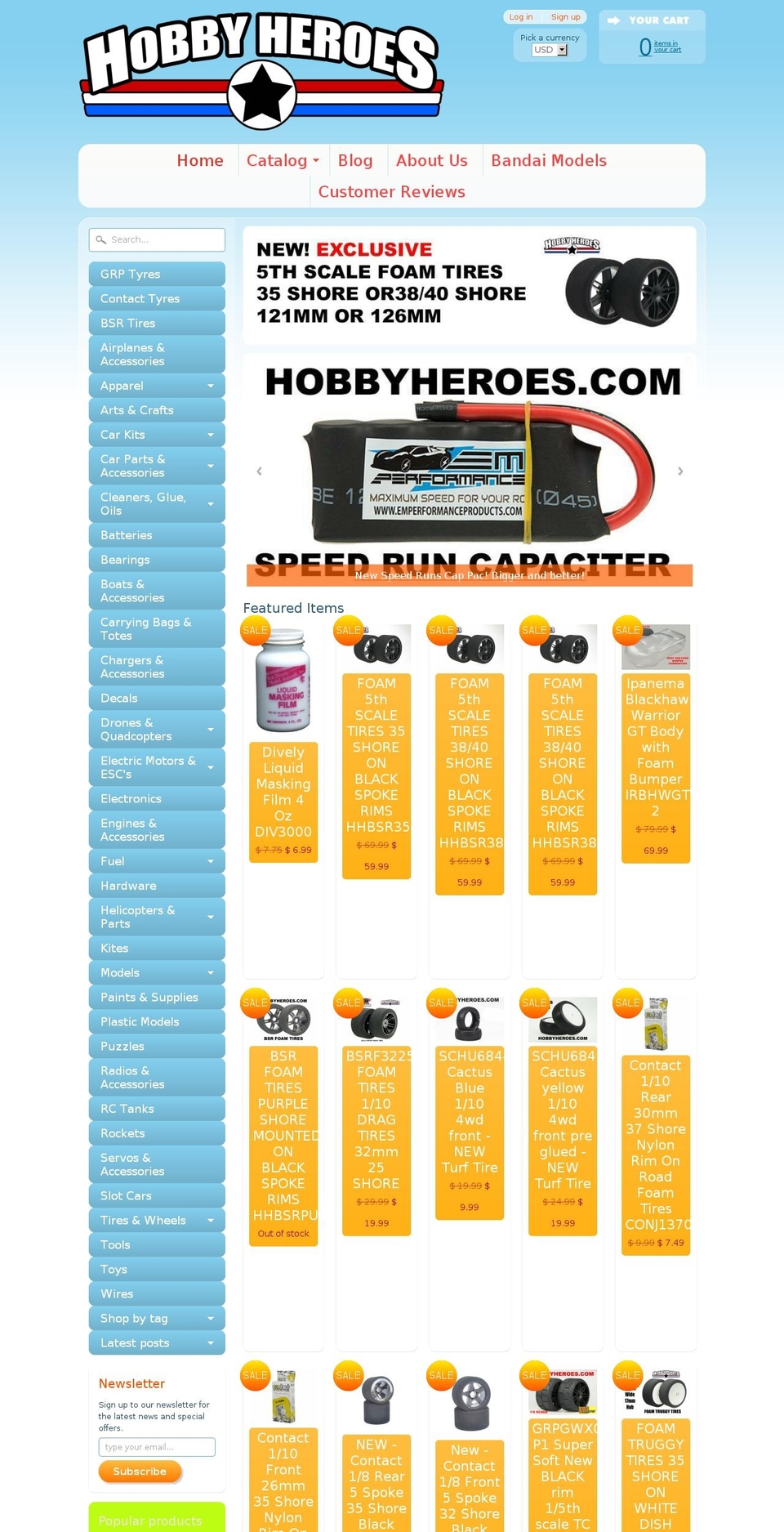spracingtire.com — Shopify storefront screenshot