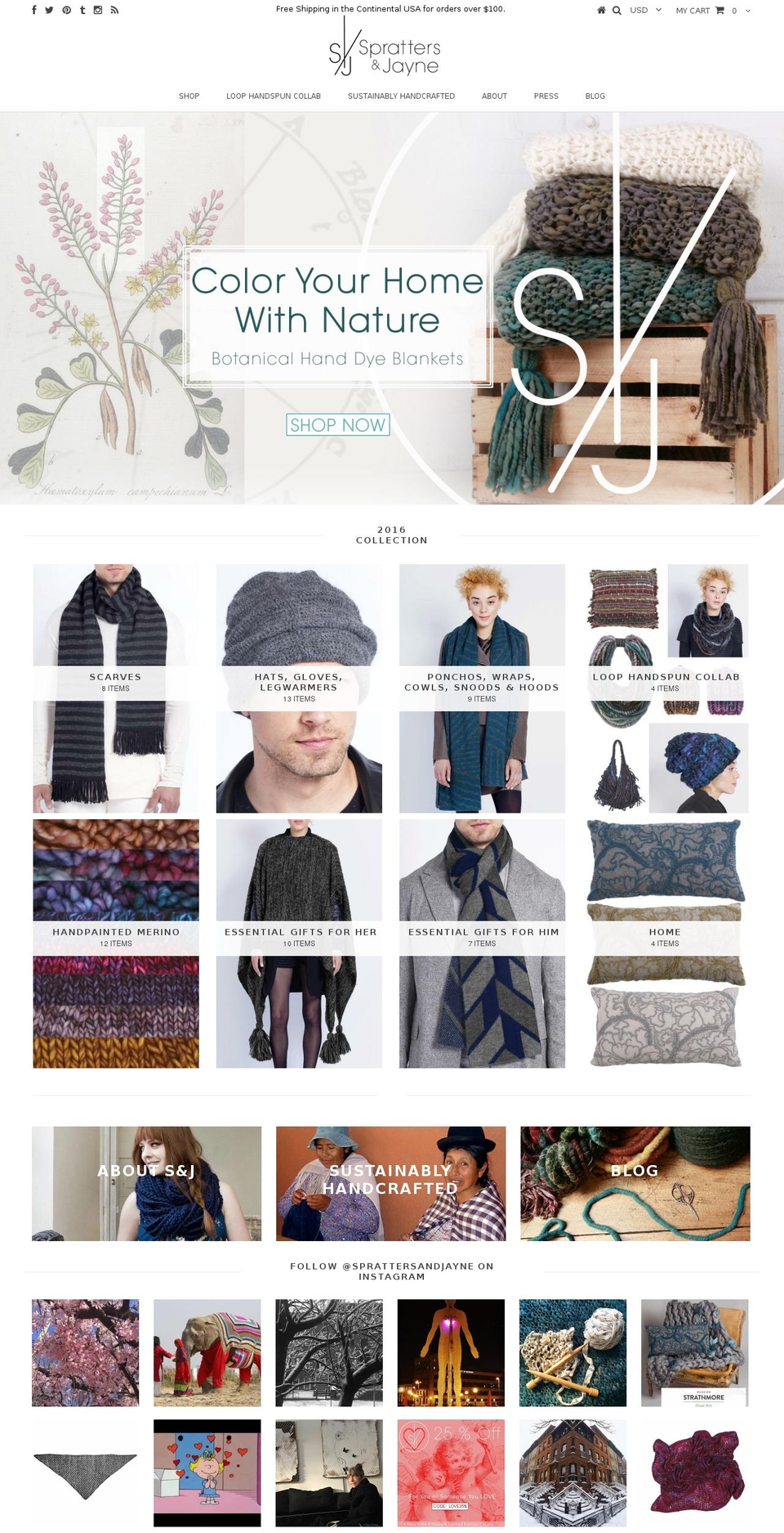 sprattersandjane.com shopify website screenshot