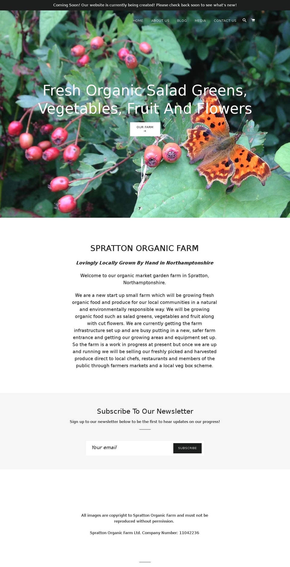 sprattonorganicfarm.com shopify website screenshot