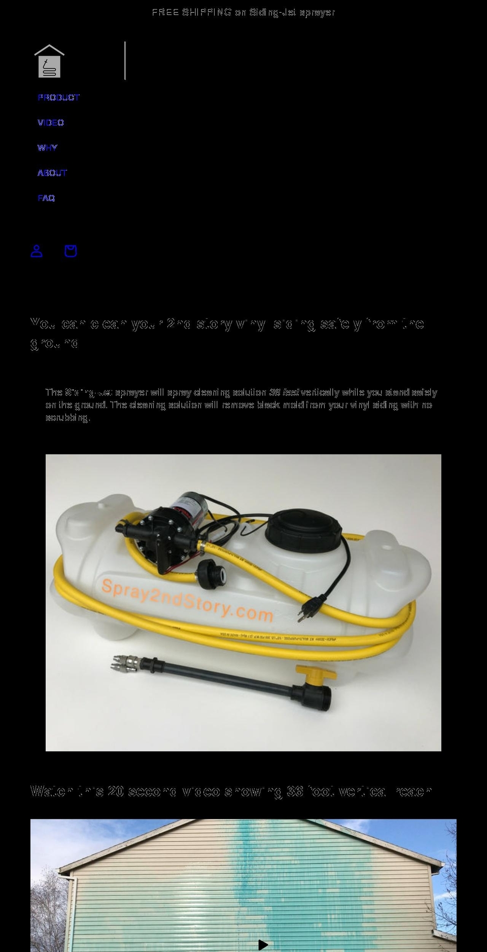 spray2ndstory.com shopify website screenshot