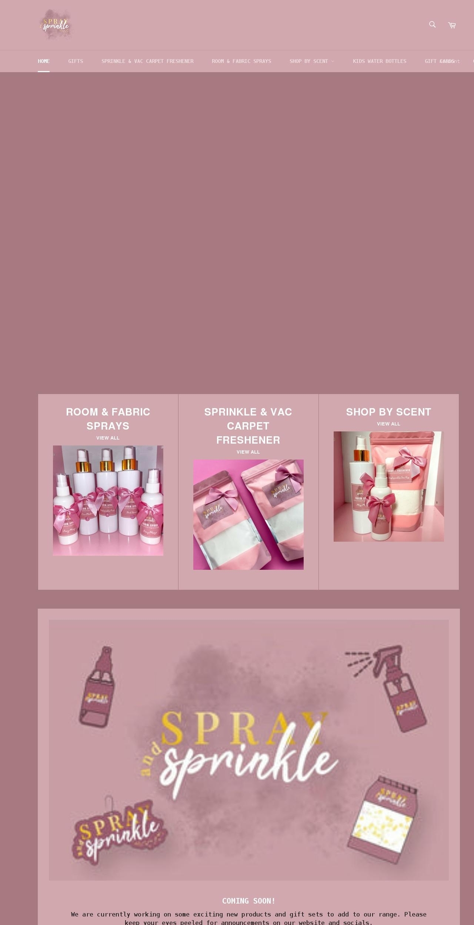 sprayandsprinkle.co.uk shopify website screenshot