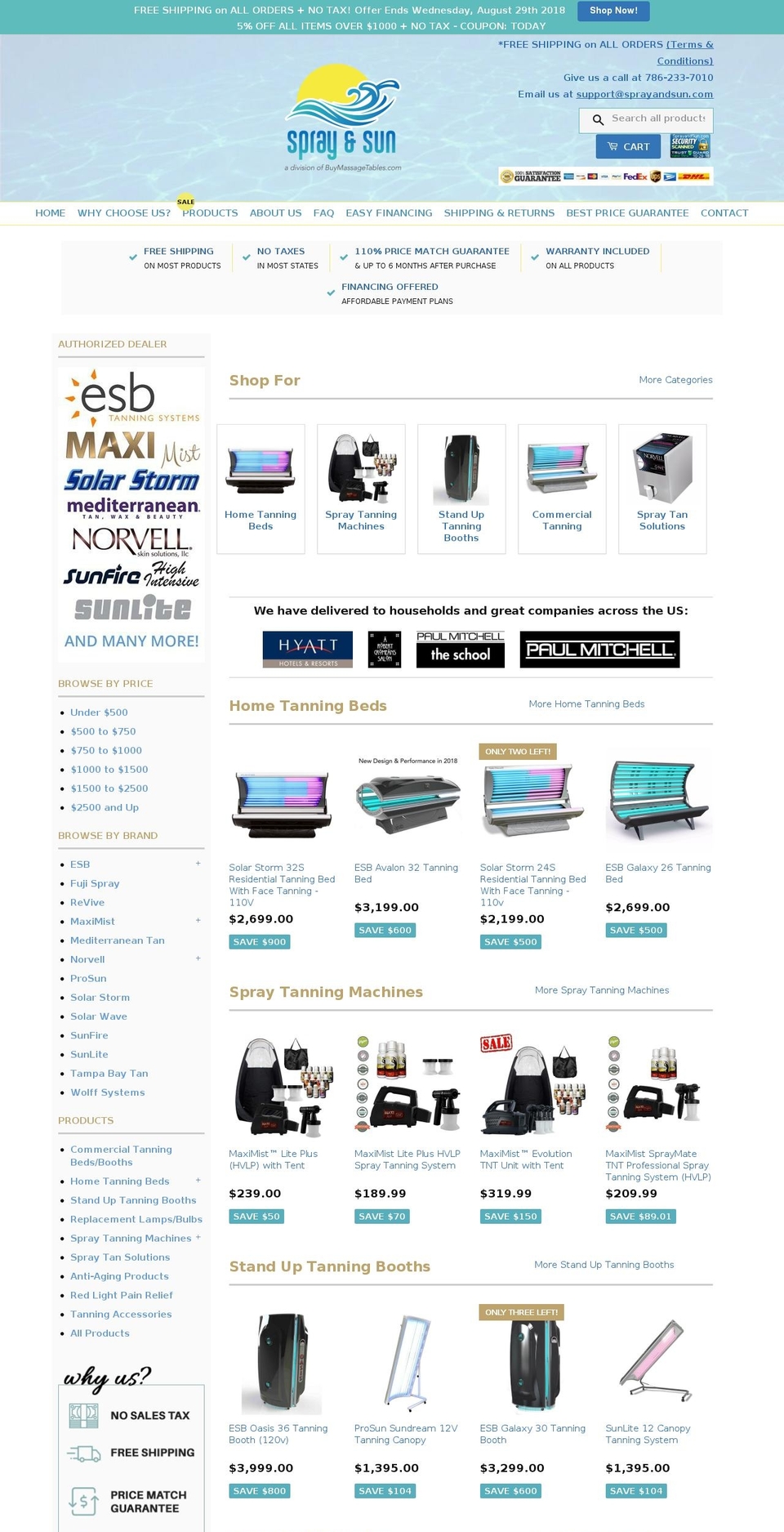 sprayandsun.com shopify website screenshot