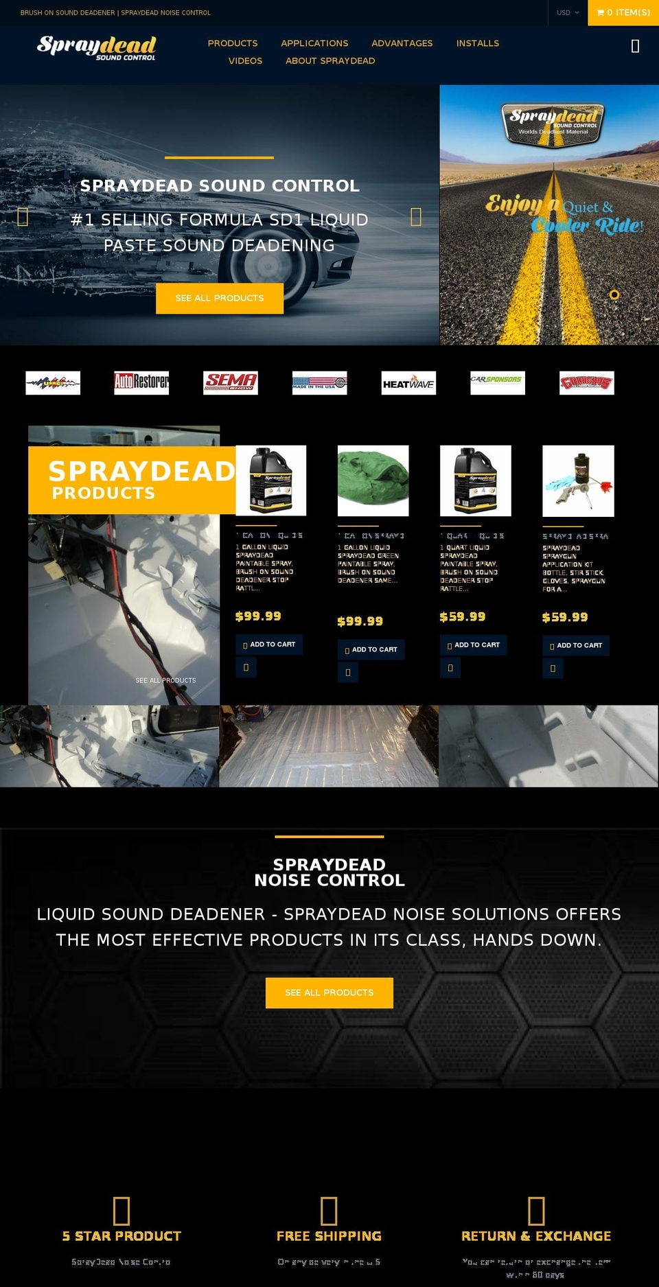 spraydead.com shopify website screenshot