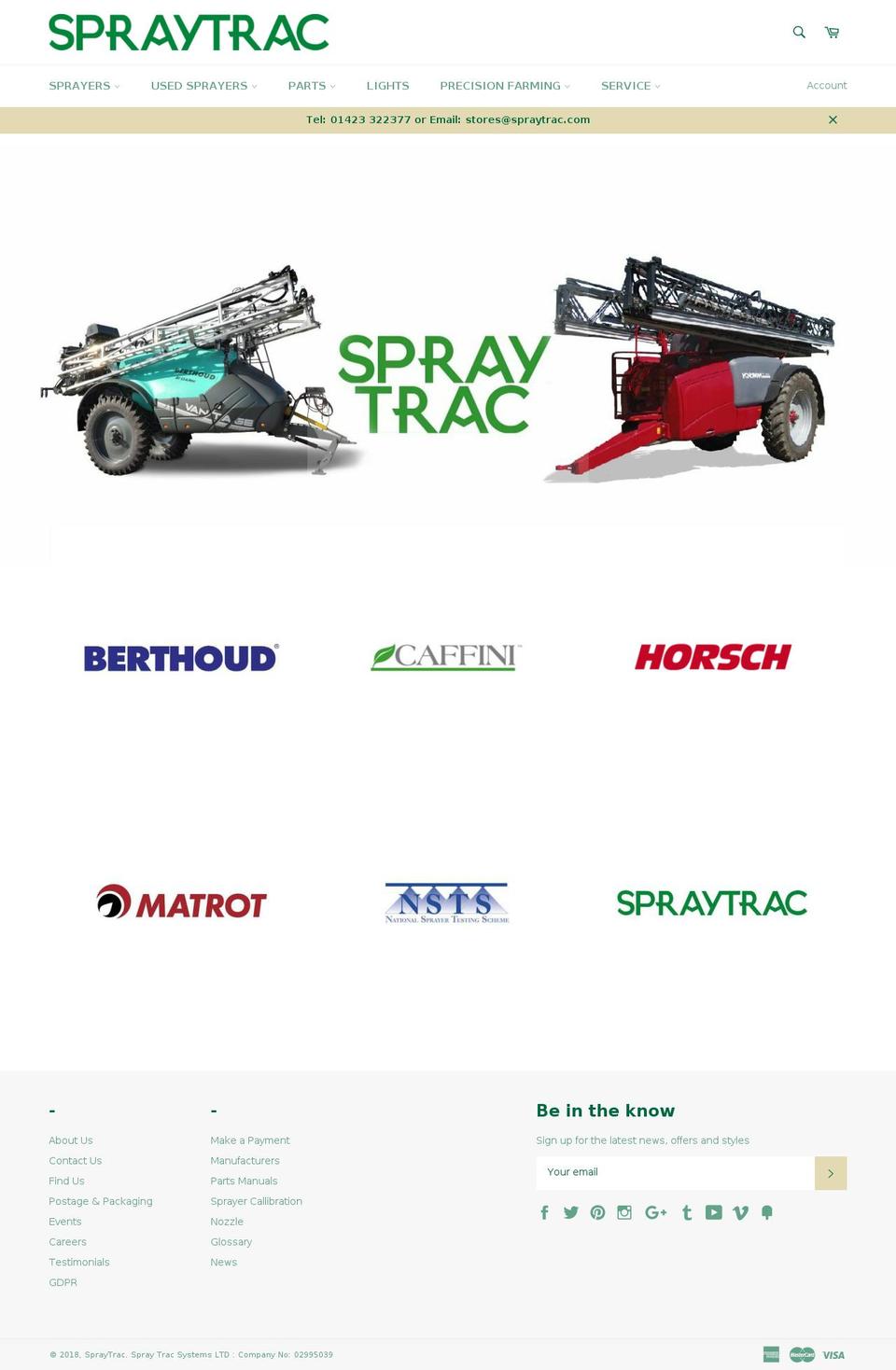 sprayer.parts shopify website screenshot