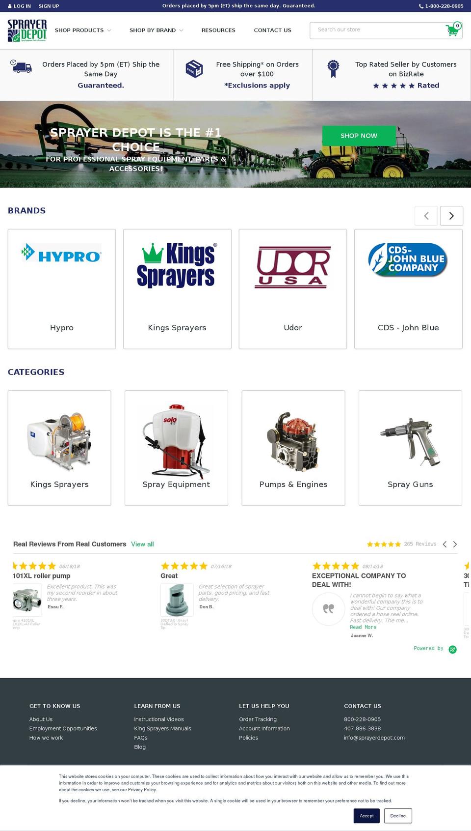 Sprayer Depot 1.0 Shopify theme site example sprayerpartsdepot.com
