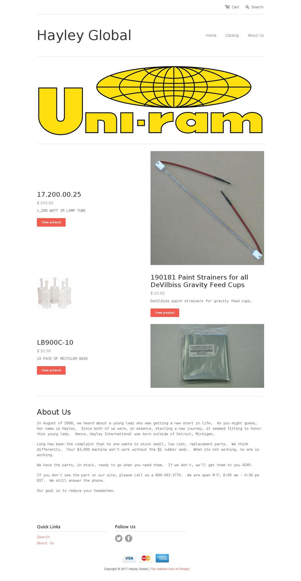 spraygunreplacementparts.com shopify website screenshot