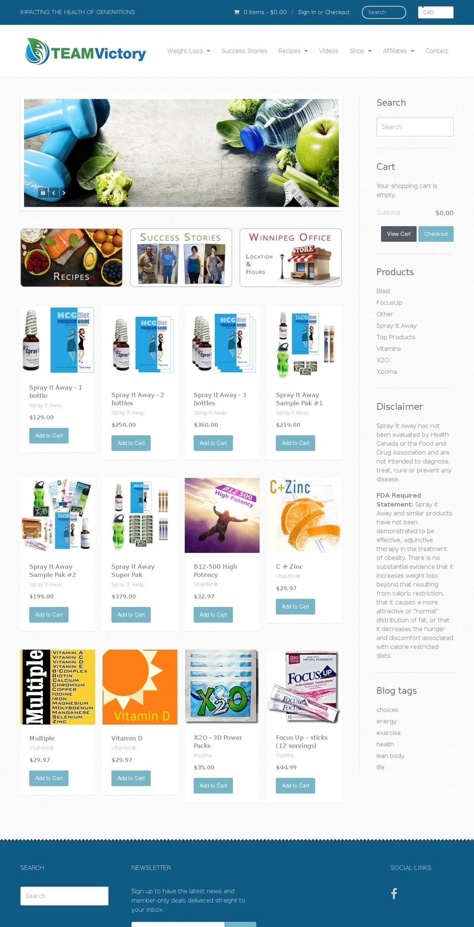 sprayitaway.ca shopify website screenshot