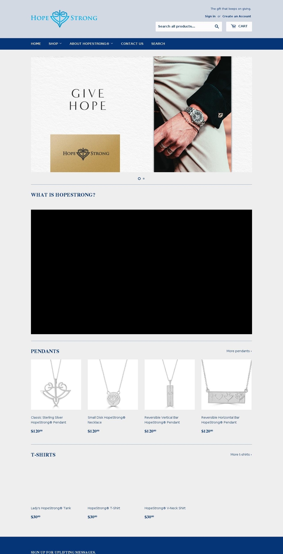 spreadfaithopelove.com — Shopify storefront screenshot