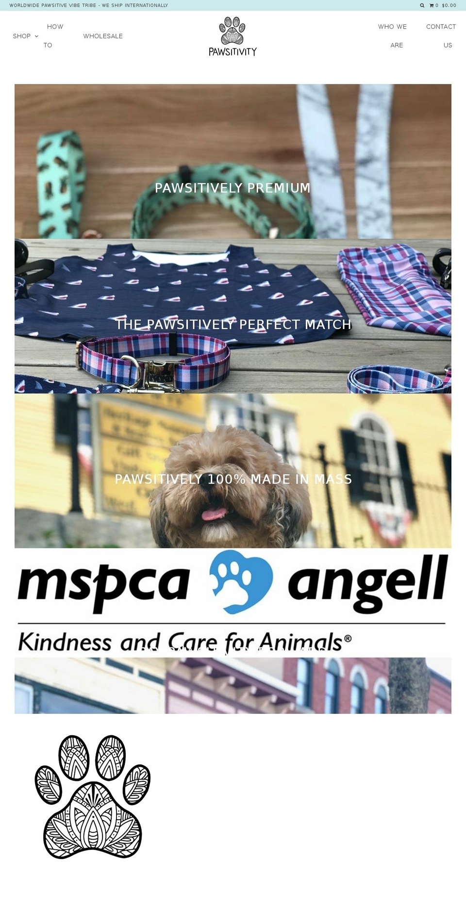 spreadpawsitivity.com shopify website screenshot