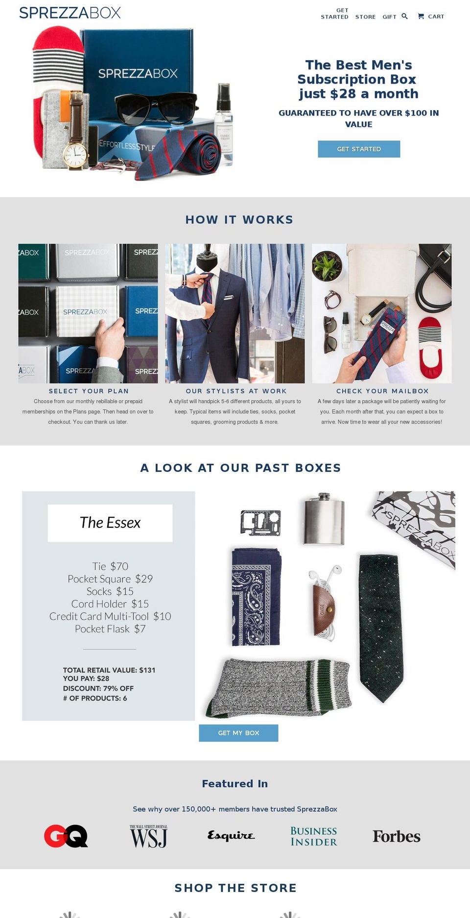 sprezza-box.myshopify.com — Shopify storefront screenshot
