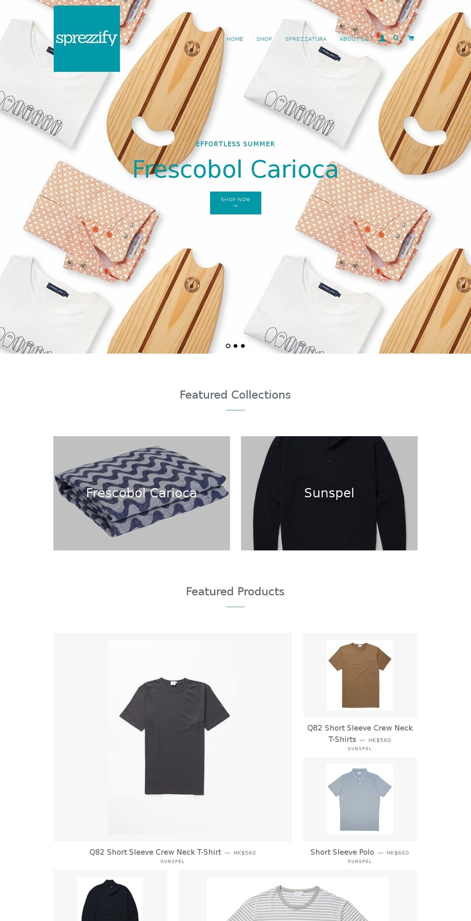 sprezzify.com shopify website screenshot
