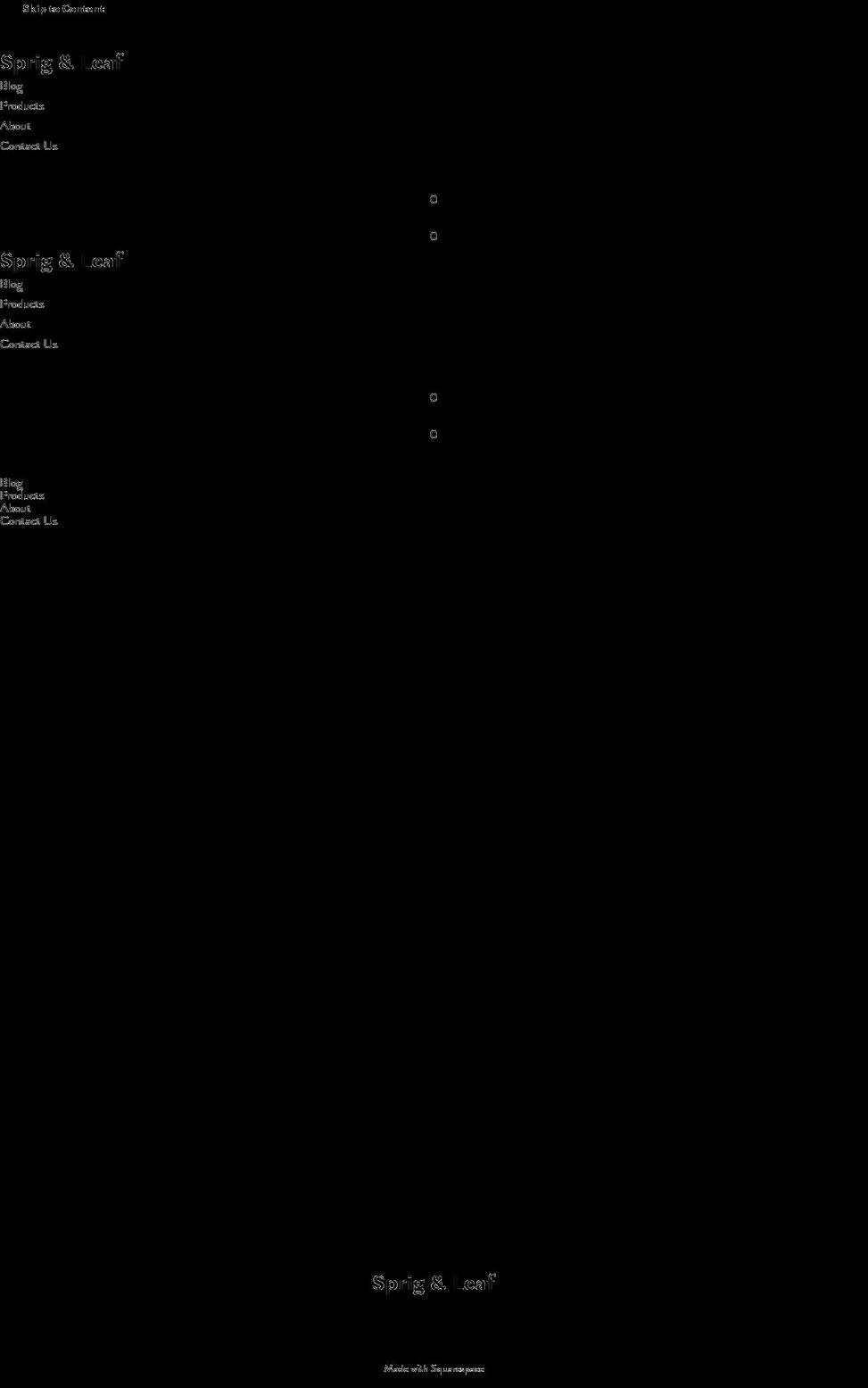 sprigandleaf.com — Shopify storefront screenshot