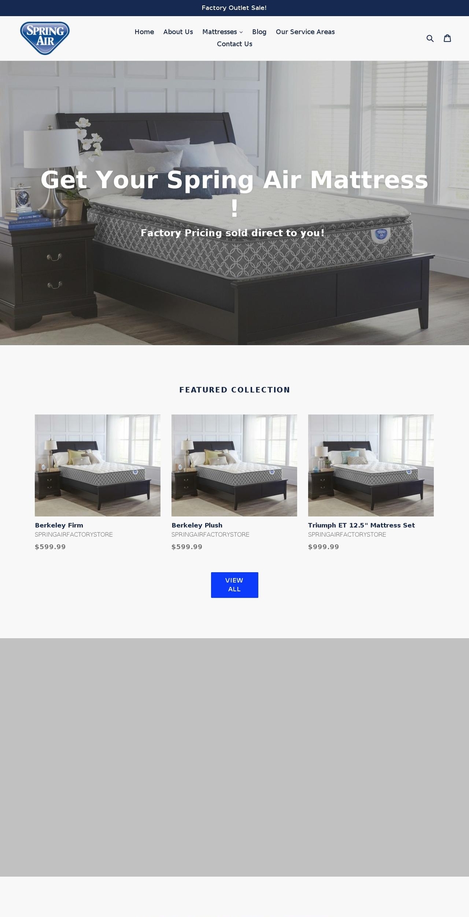 springairfactorystore.com shopify website screenshot