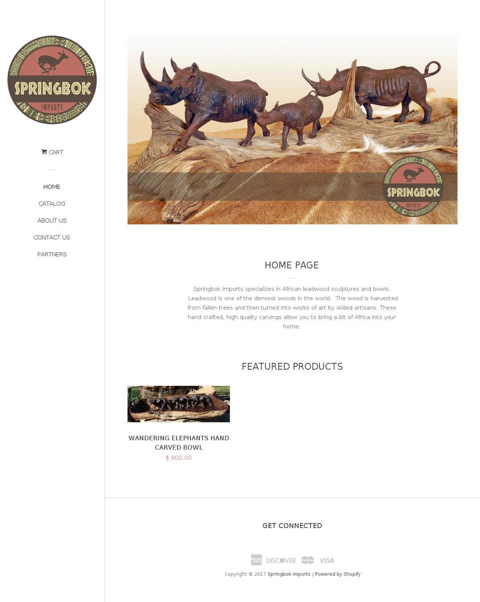 springbokimports.com shopify website screenshot