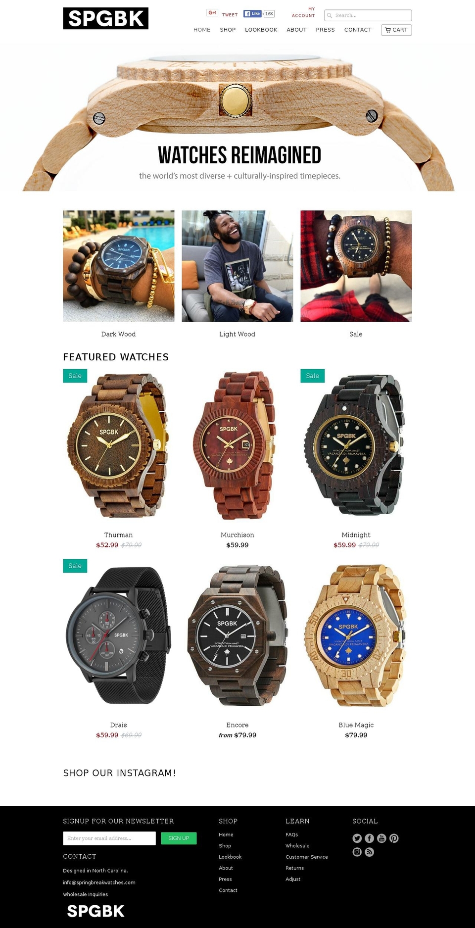 Pipeline Shopify theme site example springbreakwatches.com