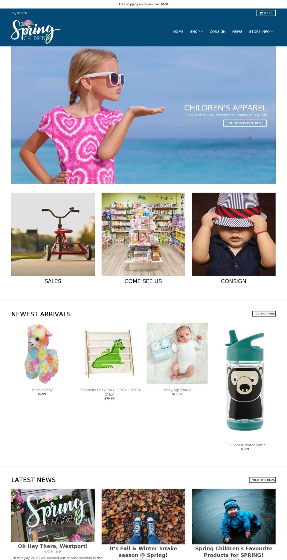 springchildren.com shopify website screenshot