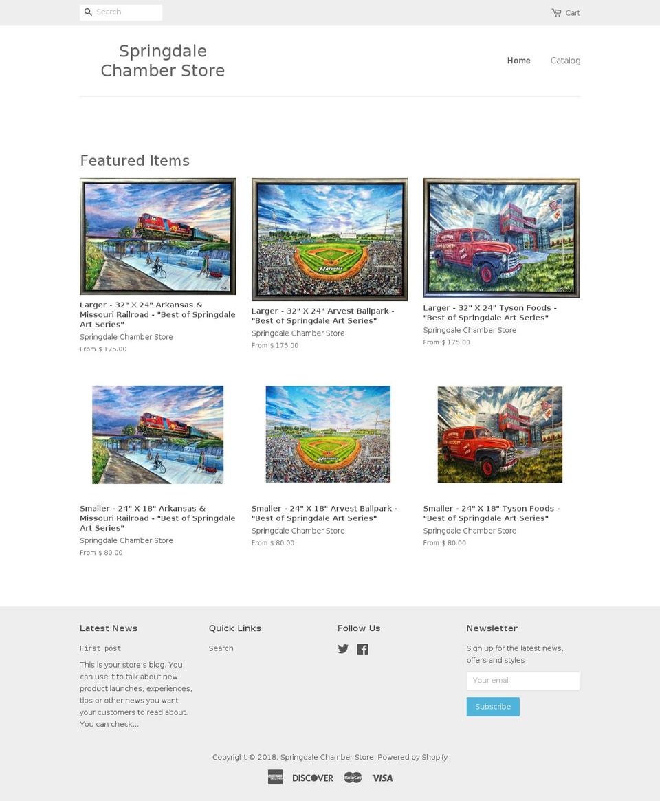 springdaleartseries.com shopify website screenshot