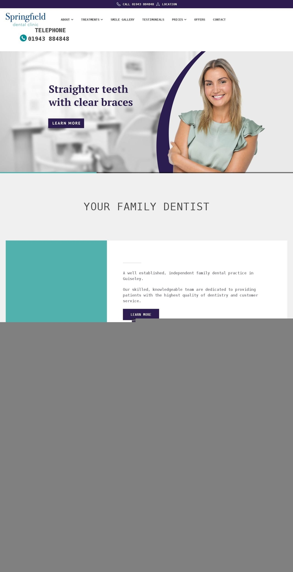 springfield-dental.co.uk shopify website screenshot