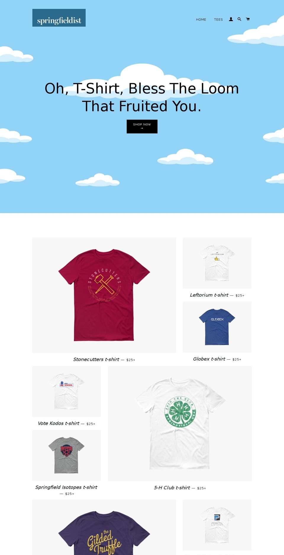 springfieldist.com shopify website screenshot
