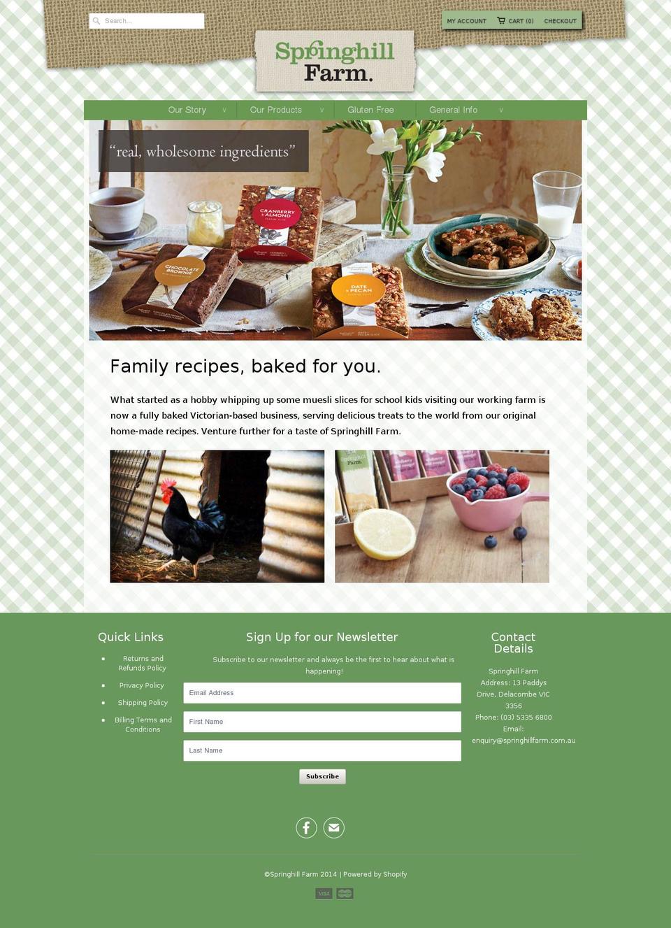 springhillfarm.com.au shopify website screenshot