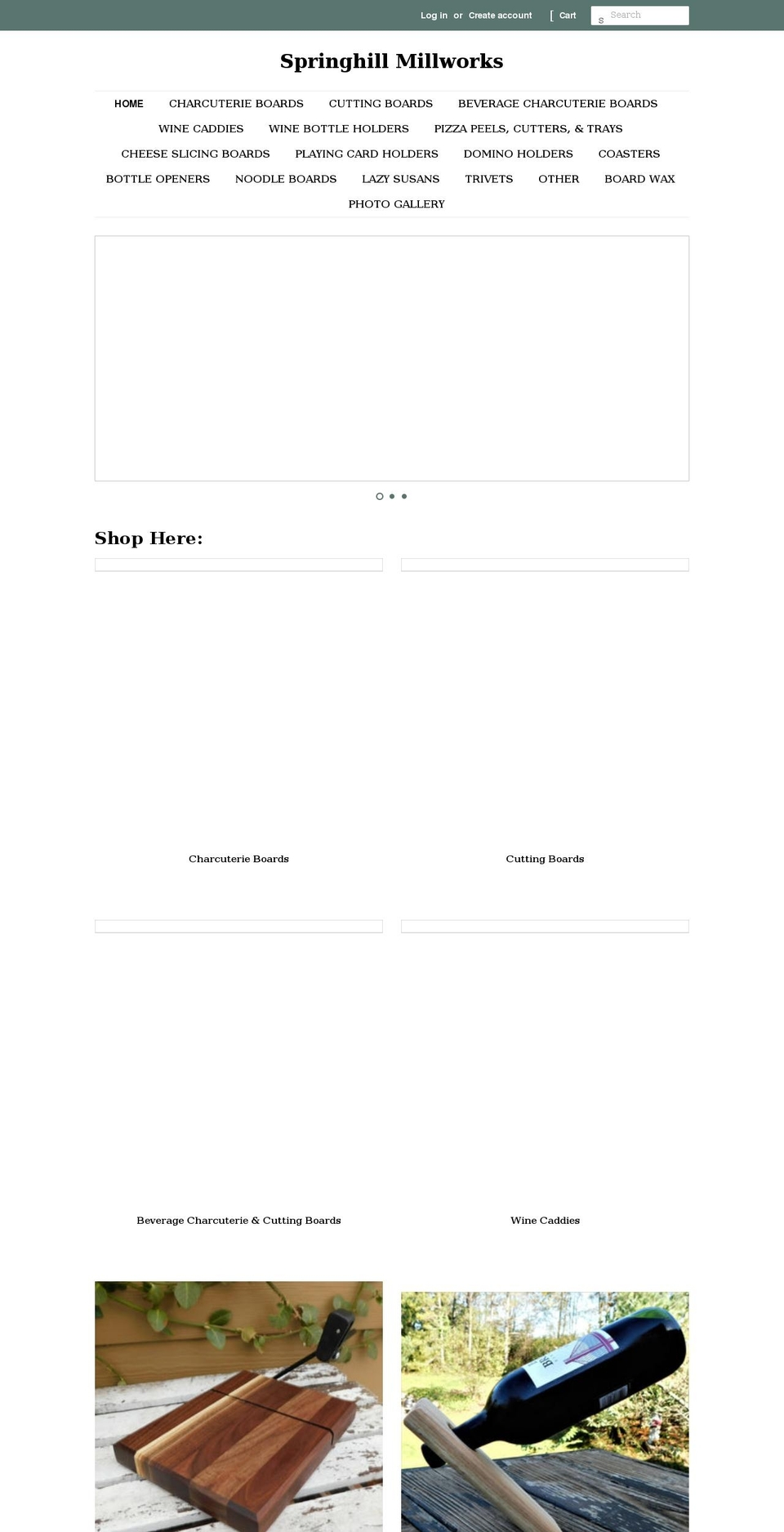 springhillmillworks.com shopify website screenshot