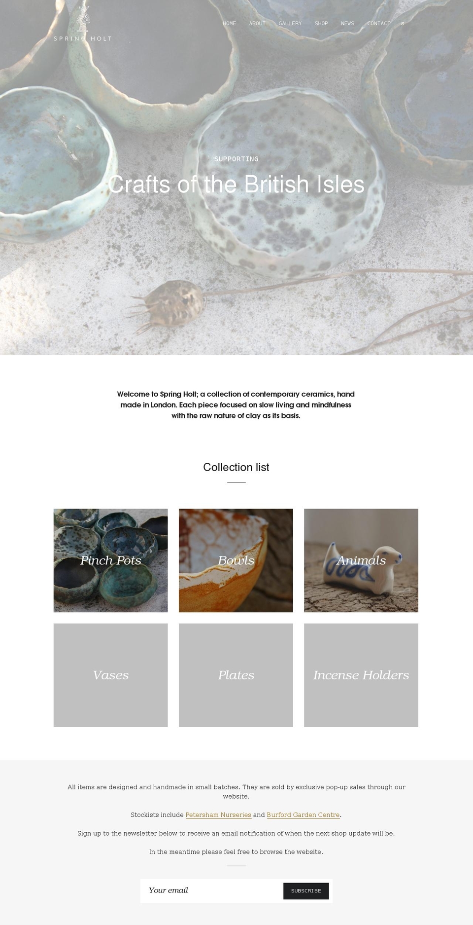 springholt.com shopify website screenshot