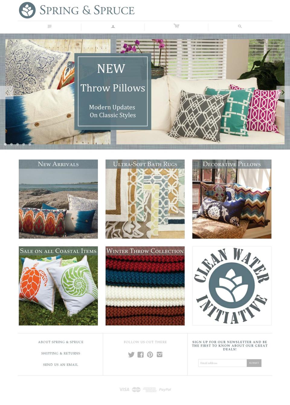 springnspruce.com shopify website screenshot