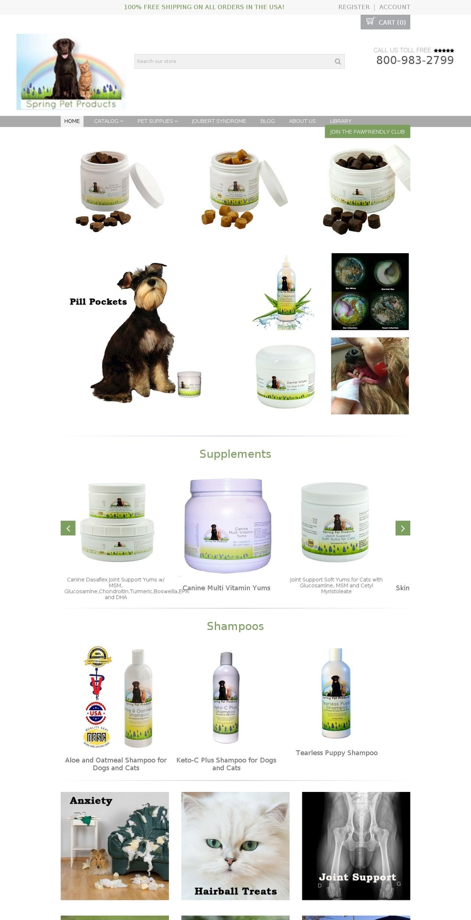 proven-profitable-theme-9-1 Shopify theme site example springpets.com