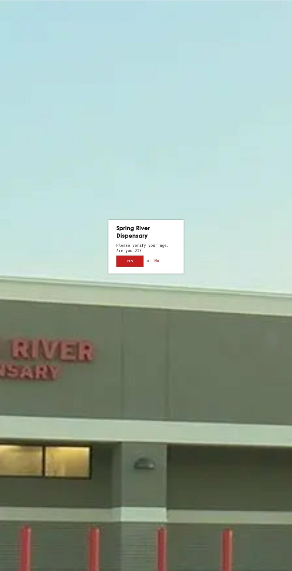 springriverdispensary.com shopify website screenshot