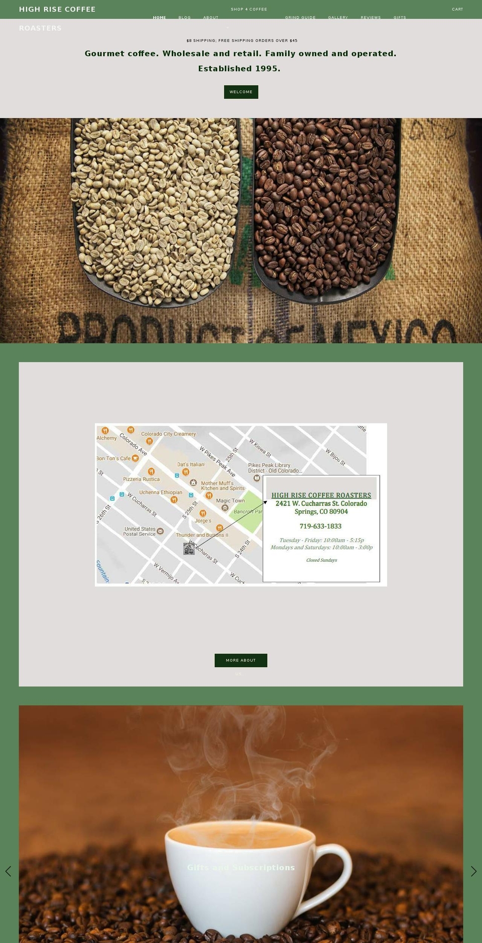 springscoffee.com — Shopify storefront screenshot